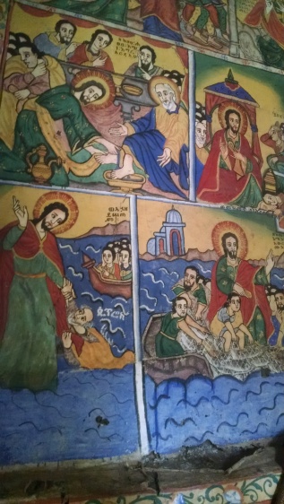 Paintings, interior of Ura Kidane Meret church