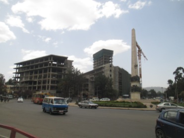Yekatit 12 Monument and new construction, Addis Ababa